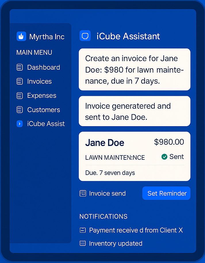 Create Invoice with a Message